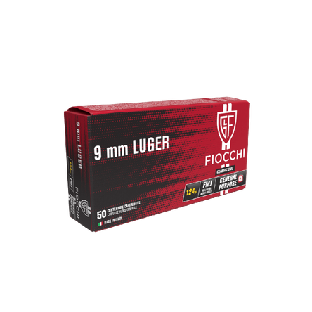 Fiocchi 9 LUGER, FMJ, 124gr