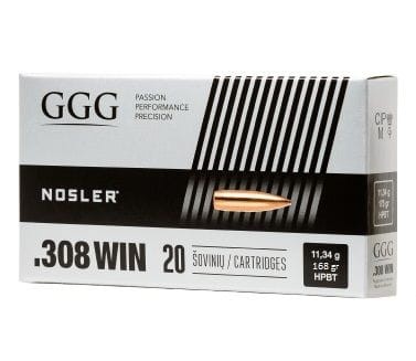 Amunicja GGG .308Win, HPBT GPX15, 168grn, NOSLER