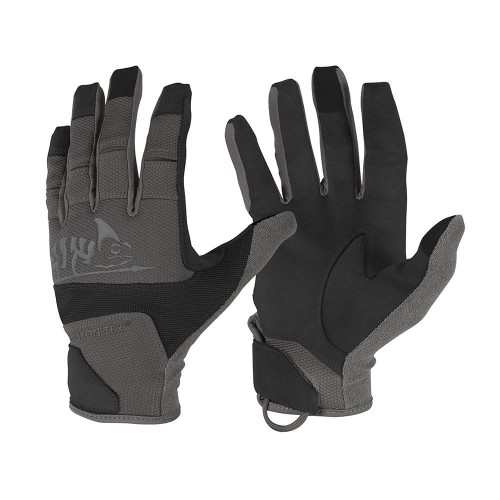 Helikon - Rękawice Range Tactical Gloves Hard - Czarny / Shadow Grey- Rozmiar L - RK-RNG-PO-0135A