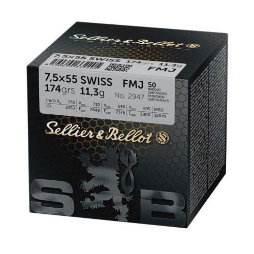 Sellier&Bellot 7,5x55 Swiss FMJ 11,3g