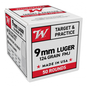 9mm Luger Winchester Super -X, 124 gr FMJ
