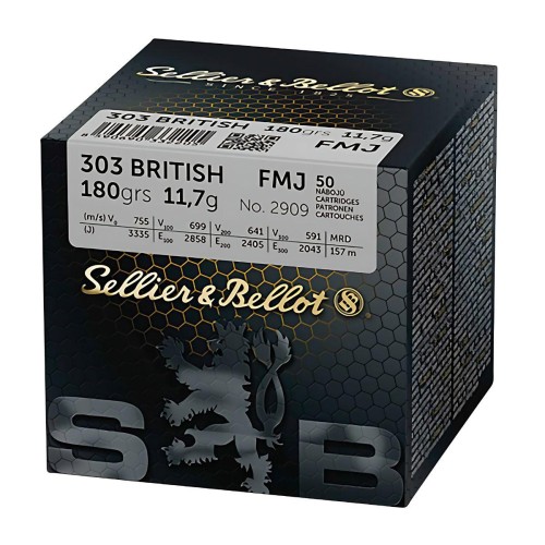 Sellier&Bellot 303 British, 11.7g/180gr, FMJ