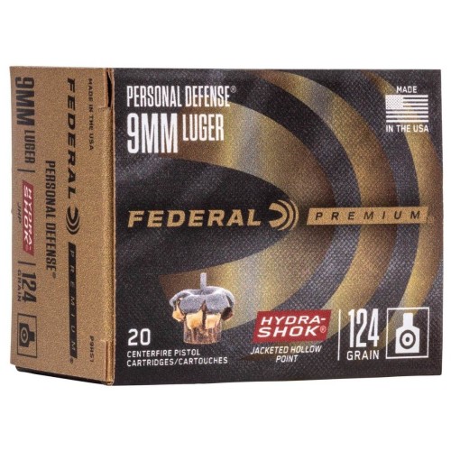 Federal 9Para Hydra Shok JHP 124g